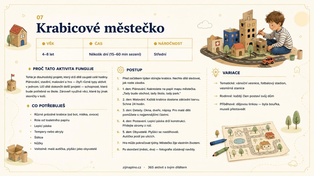 Ukázka aktivity: Krabicové městečko